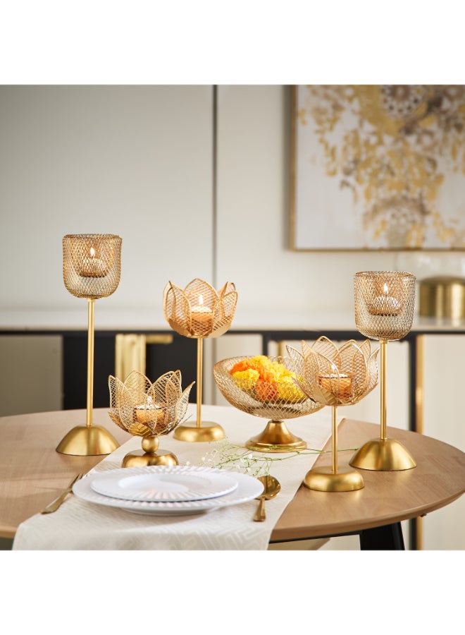 Home Box Gold Decorative Mesh Candleholder for Home - Image 4